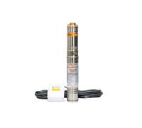 Pompe Submersible Eau Propre RURIS Aqua 104 1100W - Débit 1800 L/h, Refoulement 100 m, Inox, Câble 30 m, IP68, Panneau Inclus