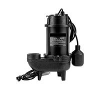 Pompe submersible for eaux usées 3/4 po 5880 gal/h 1050 W en fonte, 3 m (10 pi) avec interrupteur à flotteur intégré for fosses septiques et sous-sols,Plus Précis