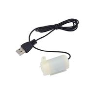 Pompe submersible Pompe à eau ultra silencieuse Pompe à moteur sans balais à faible bruit Mini micro pompe à eau submersible petite alimentation USB for fontaine eau fleurs(White)