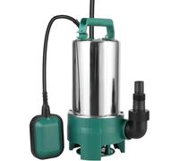 Pompe submersible - Pompe pour eaux usées - Pompe de jardin électrique avec 16.500 L/h - 1100 W de puissance - Vert
