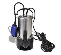 Pompe submersible pour eaux usées - 1100 W - Pompe métallique avec débit de 16 500 l/h - Hauteur de refoulement de 10 m - Profondeur d'immersion de 7 m - Câble de 10 m - Pour cave, jardin, drainage