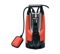 Pompe submersible pour eaux usées 1100W, 17000 l/h, inox, avec interrupteur à fl