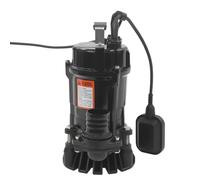 Pompe submersible pour eaux usées - 550 W - Débit de 16 m³/h - Hauteur de refoulement de 15 m - 2850 tr/min - Pompe submersible électrique pour eaux sales, eaux usées, étangs, arrosage - Noir
