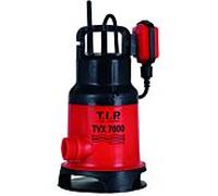 Pompe submersible pour eaux usées TIP - 7 000 l/h, hauteur de refoulement 5 m, 300 W, granulométrie 20 mm, boîtier PRV, roue VORTEX, TVX 7000 30268
