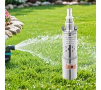 Pompe submersible pour puits profonds, 180 W, 12 V, 3000 tr/min, débit max. 1,2 m³/h, hauteur de refoulement max. 30 m, avec câble d'alimentation de 17 m, pompe à eau en acier inoxydable pour arrosage