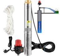 Pompe Submersible pour Puits Profonds-Duoku-750W-230V 105L/min 62m Head IP68 Stainless Steel