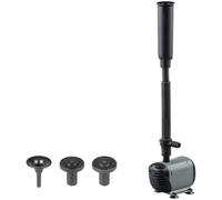 Pompe submersible réglable pour fontaine de jardin avec 3 buses, débit 600L/h, puissance 8W, noir (EQB-600P)