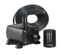 Pompe submersible sans balais DC 12 V avec contrôle du débit, indicateur LED, 400 l/h, étanchéité IP68, niveau sonore inférieur à 37 dB, design compact pour aquarium et systèmes de circulation
