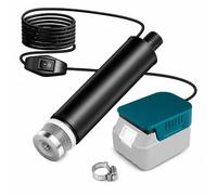 Pompe submersible sans fil, 500 GPH / 30 L/min Pompe à batterie pour citerne de pluie, hauteur de refoulement max 4,9 m - Pompe à eau sale portable pour irrigation de voiture, piscine, cave (batterie