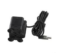 Pompe submersible USB ultra silencieuse DC 5 V 3 W pour aquarium fontaine - pour mini pompe de circulation d'eau avec ventouses, débit 2L/h, noir