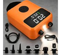Pompe Sup Électrique avec Lumière LED, Pompe Paddle Board Rechargeable Portable 20PSI Max, Gonfleur Paddle Electrique Batterie Gonflage/Dégonflage Double Étape, pour Paddle, Kayak, Bateau Gonflable