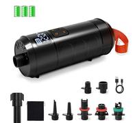Pompe Sup Rechargeable sans Fil, Pompe À Air Électrique Intelligente 12 PSI avec 7 Buses Et Arrêt Auto, Mini Gonfleur Haute Pression Portable pour Kayak, Bateau Gonflable, Tente, Jouets Piscine