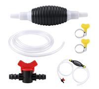 Pompe Transfert Liquide l'eau, Pompe de Siphon à Main Aspiration Pompe Manuelle Carburant pour Carburant Essence Diesel avec Le Tuyau Total de 3M
