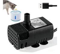 Pompe USB pour fontaine à eau pour chat 200L/H 1W, pompe de rechange pour fontaine à chat, 5V silencieuse et écoénergétique avec câble de 1,5M, remplacement de la pompe pour une d’eau pour