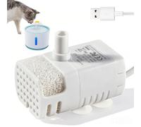 Pompe USB pour fontaine à eau pour chat 5 V 200 l/h 1 W, avec câble de 1,5 m, pompe de rechange pour fontaine à chat, silencieuse et économe en énergie, remplacement de la pompe pour une fontaine à