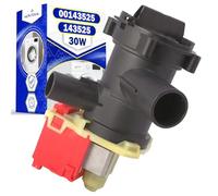 Pompe Vidange Lave Linge Leistung 30W pour Machine a Laver avec le Code Original 00143525 143525 00145905 145905 00144192 144192 pour Siemens pour Bosch pour Balay - Garantie de 10 Ans - MONTERAL