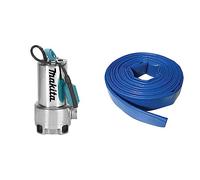 POMPE VIDE-CAVE MAKITA À EAU CHARGÉE 1100 W - PF1110 & Silverline 868776 Tuyau de refoulement 10 m x 40 mm