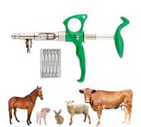 Pompe Yringe De PréCision VéTéRinaire, Semi-Automatique Seringue De Vaccin Continu Dose Fixe Distributeur De MéDicament RéGlable De 0,5 Ml à 2 Ml, pour L’Oie Le Cochon Taureau