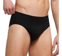 POMPEA 3 pièces Slip Homme Doux Seamless avec Fil Odor Control Q-Skin, Noir , Large-X-Large
