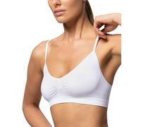 POMPEA Brassiere Seamless Soutien-Gorge, Opaque, Blanc, L/XL Femme