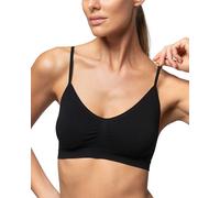 POMPEA Brassiere Seamless Soutien-Gorge, Noir, S/M Femme