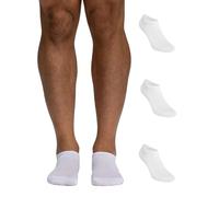 POMPEA - Chaussettes basses en coton pour homme (lot de 3) - Blanc - M