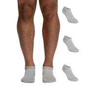 POMPEA - Chaussettes basses en coton pour homme (lot de 3) - Gris - 43/46