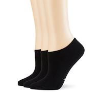 POMPEA Chaussettes de cheville en coton, noir (noir 0071), (taille fabricant:35/38) (paquet de 3) Femme, Noir (noir 0071), 35-38