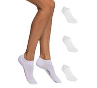 POMPEA Cotton, chaussettes à la cheville femme (Pack de 3) - Blanc - 39/42 FR