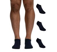POMPEA Cotton Socquettes, Bleu, 47-49 (Lot de 3) Homme