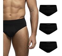 POMPEA Slip U Seamless, Noir, X-Large (Lot de 3) Homme