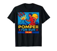 Pompéi Fun Run 79 AD Funny Volcano Running History T-Shirt