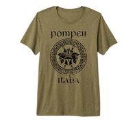 Pompéi Italia Gladiateur Guerrier Vacances Vintage T-Shirt Haut de Gamme