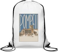 Pompéi Italie antique ville romaine voyage affiche sac de gym sac décontracté sac à cordon blanc