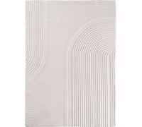Pompei Ola tapis poils ras rectangle 140x200cm crème