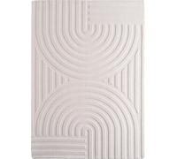 Pompei Uda tapis poils ras rectangle 140x200cm crème