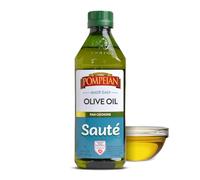Pompeian Made Easy Sauté Huile d'olive, poêle à frire, parfaite pour sauter des aliments tels que les légumes et les rôtis mélangés, certifié American Heart Association, hypoallergénique, sans OGM