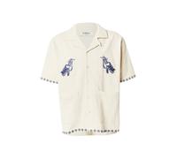 POMPEII Chemise 'COSTA DEL SOL' bleu marine / bleu-gris / blanc cassé, Taille M