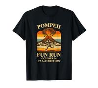 Pompeii Fun Run Volcanology Retro T-Shirt