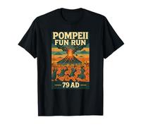 Pompeii Fun Run Volcanology Retro T-Shirt