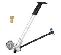 Pompes à air haute pression 400 psi en aluminium équipées d'amortisseurs, outils de gonflage pour fourche de suspension de vélo, pompes à fourche de suspension avec manomètres