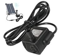 Pompes à eau solaire, DC 5.5V-12V 3W Mini Pompes de fontaine solaire, 300 L