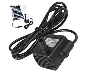 Pompes à eau solaire DC 5.5V-12V 3W mini pompes de fontaine solaire 300L / h Caractéristiques épreuve à eau silencieuses de 4, 9 pieds distance pour l'aquarium sans panneau