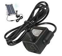 Pompes à eau solaires, mini pompes de fontaine solaire DC 5, 5 V-12 V 3 W, caractéristique d'eau étanche et silencieuse de 300 L/H, distance pulvérisation 4, 9 pieds pour aquarium, sans pannea