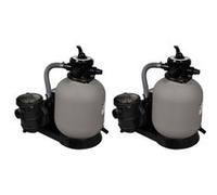 vidaXL 2x Pompes à Filtre à Sable Pompe de Filtration Système de Filtration Pompe de Piscine Hors Sol Hors-Terre Bassin 277090