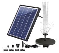 Pompes à fontaine solaire 1,5 W/5 W, pompes à eau à énergie solaire, 150 l/h, buse de pulvérisation réglable pour bassin extérieur, fontaine d'alimentation en eau