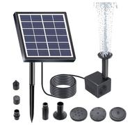 Pompes à fontaine solaire 1,5 W/5 W, pompes à eau à énergie solaire, 150 l/h, buse de pulvérisation réglable pour fontaine de bassin extérieure
