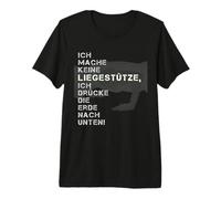 Pompes Amusantes avec Inscription en Allemand « Training Calisthenics Design » T-Shirt Haut de Gamme