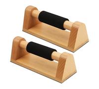 Pompes Barres de Force,2 Pièces Antidérapantes pour Renforcement Musculaire - Poignées Portables en Bois pour Pompes - pour Femme Athlète Amateur de Sport Maison Gym Voyage Entraînement au