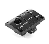 Pompes de Cale Automatiques pour Bateaux 12V 12×10×7 Panneau de Pompe de Cale à 3 Voies Arrêt Automatique Manuel 12V 24V avec Indicateur Disjoncteur 15A intégré Ctrol Pompes de